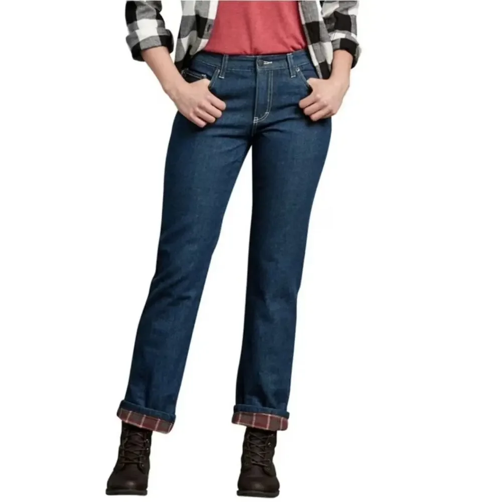 Dickies flannel lined women's jeans Size 14